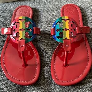 Tory Burch red patent leather size 8
